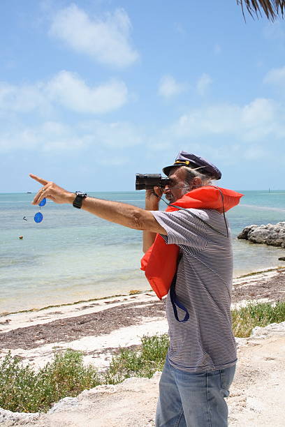 istock Old Captain by the sea 147914939
