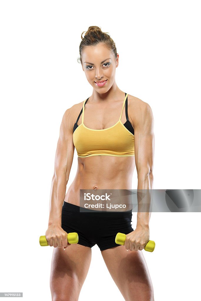 Jovem mulher s'exercitando - Foto de stock de Adulto royalty-free