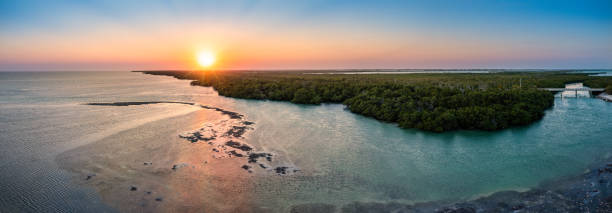 istock Aerial sunset of the Saddlebunch Key, in Florida 1479151621