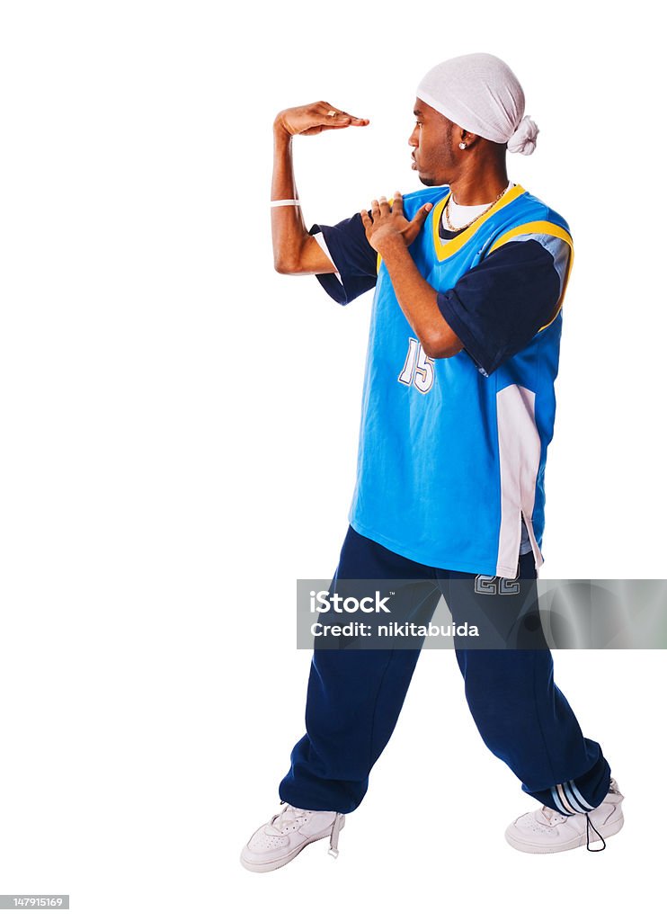 Dançarino de hip-hop africano fazendo bonito mover - Royalty-free Hip Hop Foto de stock