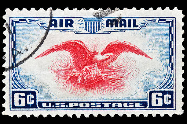 istock Eagle Holding Shield, Olive Branch and Arrows Airmail Issue 147915336