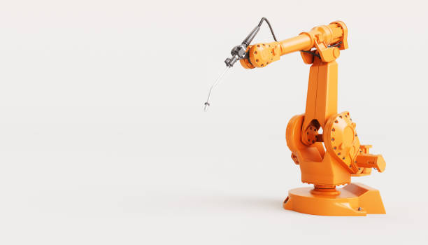 istock Industrial robotic arm isolated on white. 1479155729
