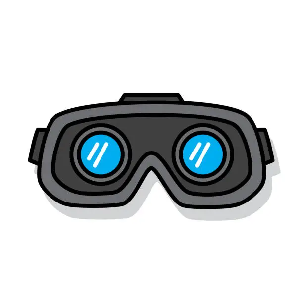 Vector illustration of Virtual Reality Headset Doodle 6