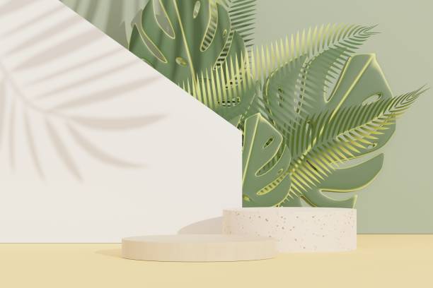istock 3d abstract white platform showcase for product and cosmetic presentation with terrazzo idea concept. Minimal Podium for mock up and advertising. Render geometric design scene for web banner. 1479161505