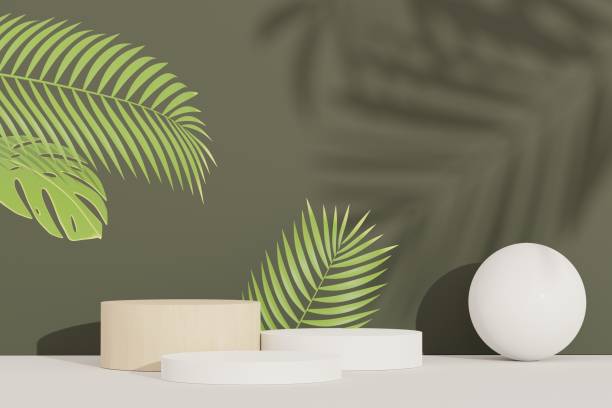 istock 3d abstract white platform showcase for product and cosmetic presentation with terrazzo idea concept. Minimal Podium for mock up and advertising. Render geometric design scene for web banner. 1479163353