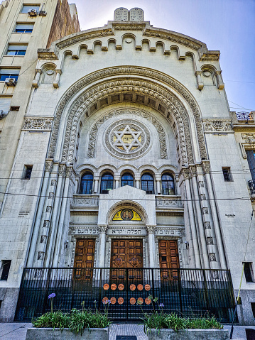 Synagogue of the Israeli Congregation, located in San Nicolas lavalle's park at Buenos Aires in Argentina.