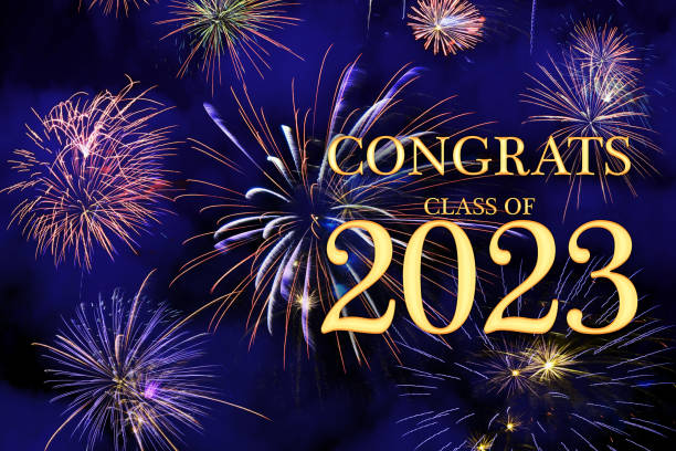 istock CONGRATS CLASS of 2023 lettering with beautiful fireworks 1479166576