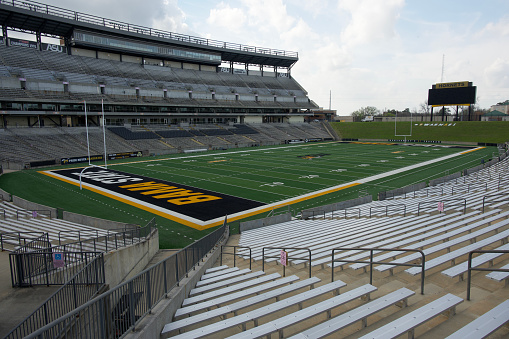 Montgomery, Alabama - February 25, 2023: Football field at Alabama State University in Montgomery, Alabama.