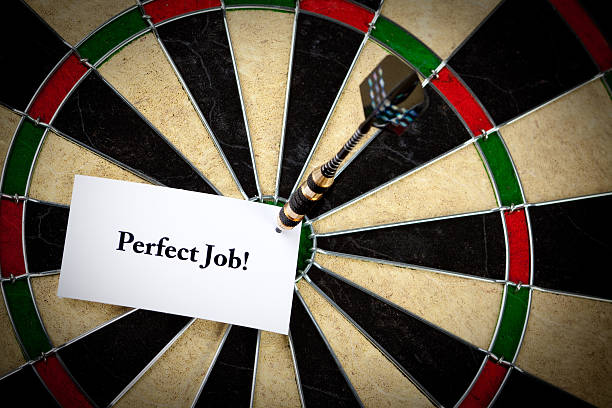 istock Perfect Job on dartboard 147917211