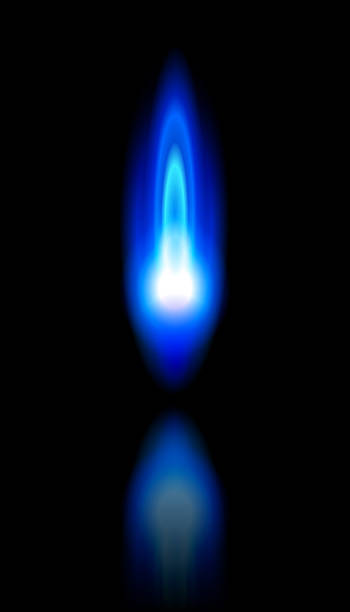 синий flame - blue gas flame стоковые фото и изображения