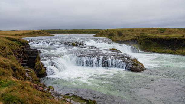 Ægissíõufoss Waterfall, Southern Region, Iceland stock photo