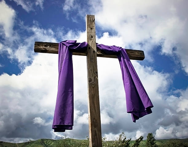 istock Lenten Wrapped Cool Cross Silhouette 147918644