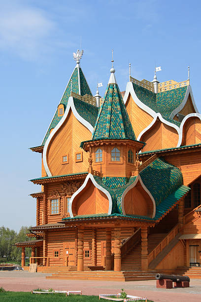 木製の宮殿 kolomenskoye ,モスクワ,ロシア - kolomenskoye ストックフォトと画像