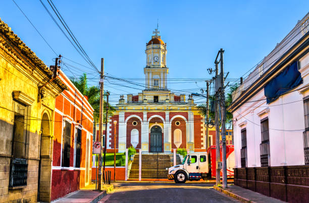 El Carmen Church in Santa Ana, El Salvador stock photo