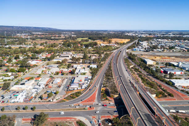 istock Aerial view Roe Highway. Midland, Perth, Western Australia 1479190335