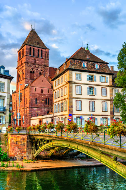 Saint Thomas church in Strasbourg, France stock photo