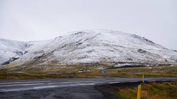Onset of Winter in Northwest Iceland stock photo
