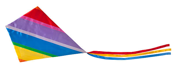 istock Colorful striped kite with long tail in motion 147920000