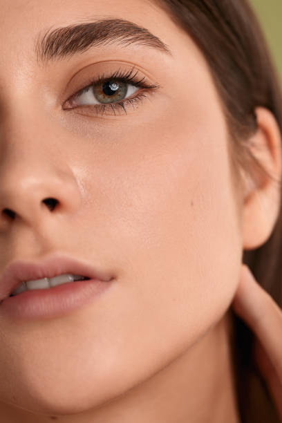 istock Crop confident woman with natural makeup looking at camera 1479201483