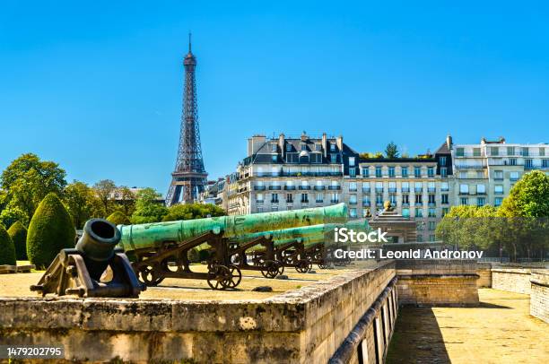 Historic Cannons At Les Invalides In Paris France Stock Photo - Download Image Now - Ancient, Antique, Architecture