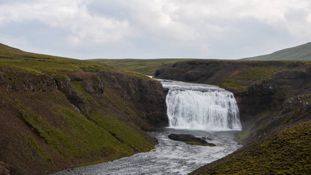 Þórufoss Waterfall east of Lake Þingvallavatn stock photo