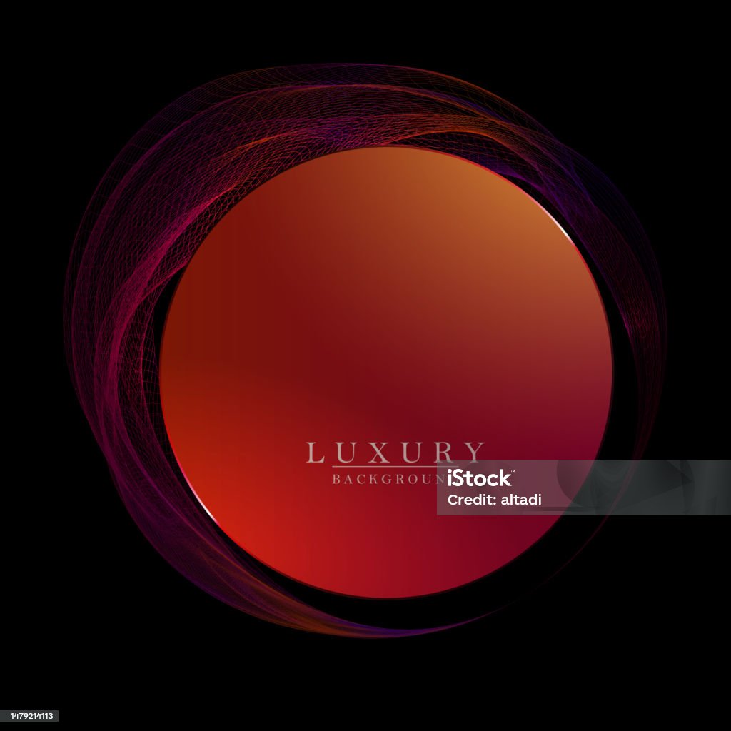 Red Round Frame Design Red Round Frame With Small Wavy Transparent Texture Pattern Stock ...