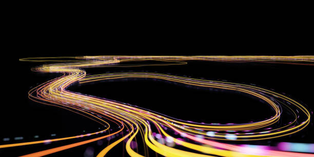 istock 3D Abstract speed light flow through with gradient and aesthetic Intricate lighting design 1479214951
