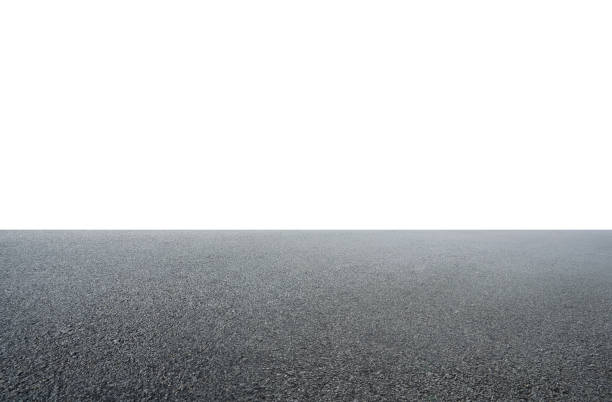 Empty asphalt floor with white background