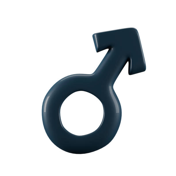 istock Male symbol on white background. 3d rendering 1479215041