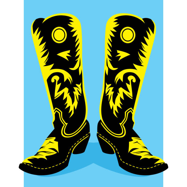 Cowboy Boots vector art illustration