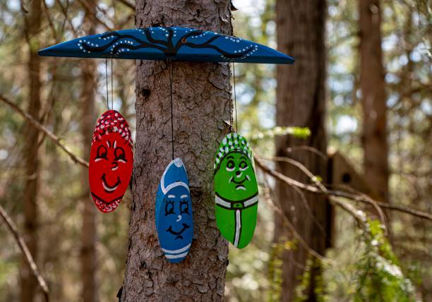 istock Wooden figurines in a path in the forest 1479219813