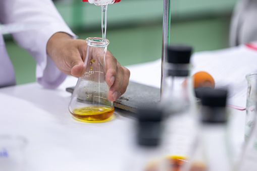 Titration method for determining salt iodate and salt iodide content in Laboratory.