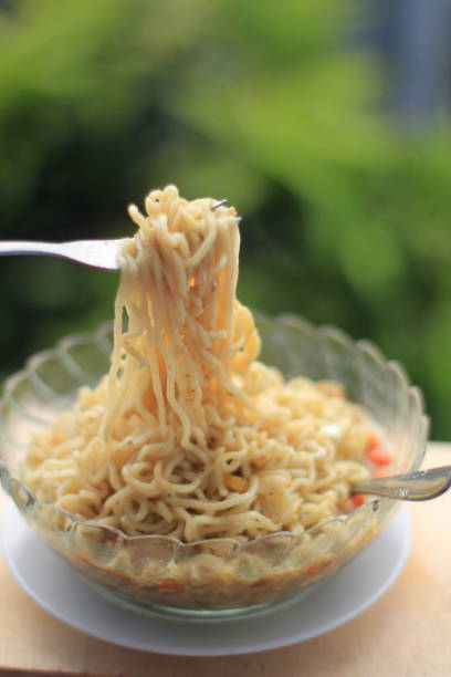 istock Tasty instant noodles with spicy level 1479240287