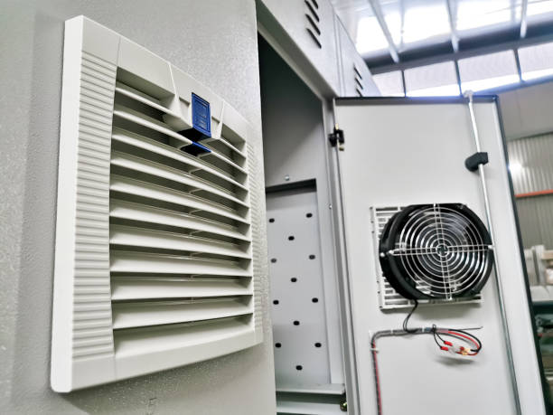 istock Photo of filter unit flip type mount on electrical switchboard. 1479241841