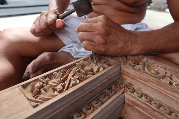 istock wood carving craftsman 1479253053