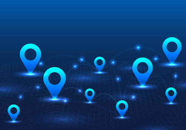 istock Smart technology that can open a map of the world. Find an address anywhere through the satellite system on the network Internet and share the current location. 1479259041