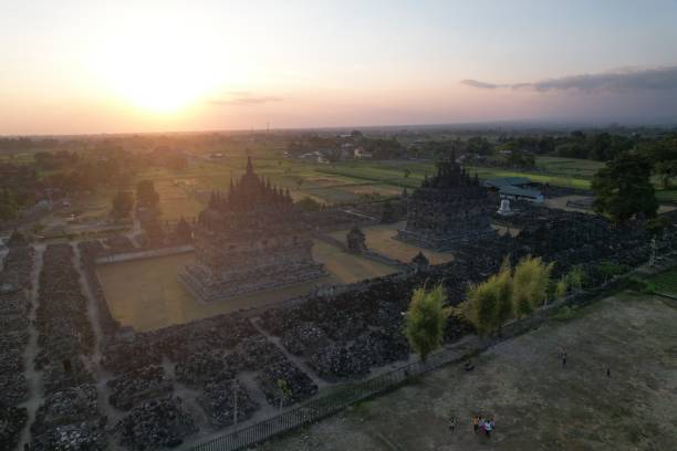Plaosan temple at twilight