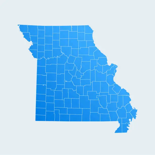 Vector illustration of Missouri map