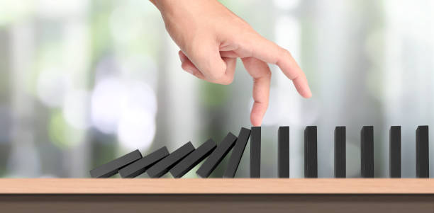 istock The Domino effect stopped by unique 1479267509