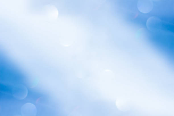 istock Circle light on blue background, white bokeh blur background, abstract light background. 1479269977