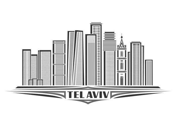 illustrazioni stock, clip art, cartoni animati e icone di tendenza di illustrazione vettoriale di tel aviv - ayalon freeway