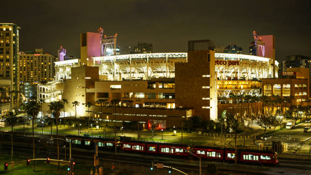 istock City skyline illuminated at night, Petco Park stadium 1479278501