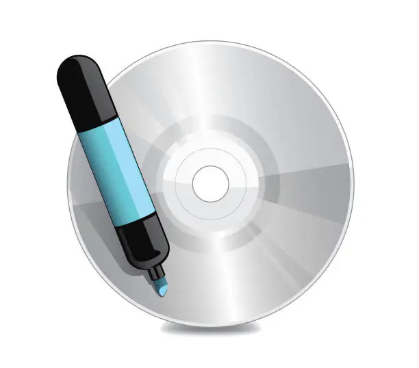 Vector illustration of Blank CD & DVD Icon