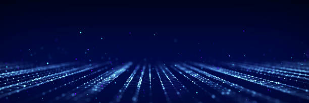 istock Futuristic digital data transfer concept. High-speed data flow of cryptocurrency servers. Cyber technology background. 3D rendering. 1479285409