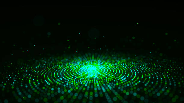 istock Futuristic of circular flow of particles. Digital cyberspace. Network connections structure. 3D rendering. 1479285597
