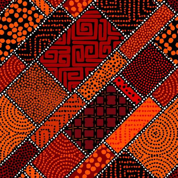 Vector illustration of Vector ethnic tribal pattern. Seamless art image.