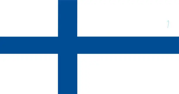 Vector illustration of Finlandia Flag