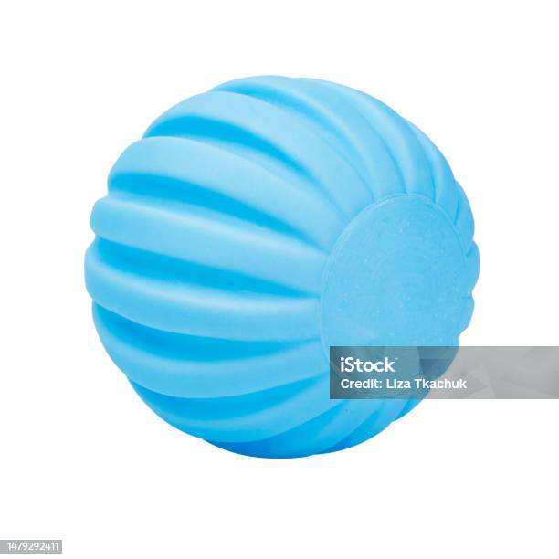 Magic Blue Ruber Blue Ruber Ball Isolated On A White Background With Clipping Path Stock ...