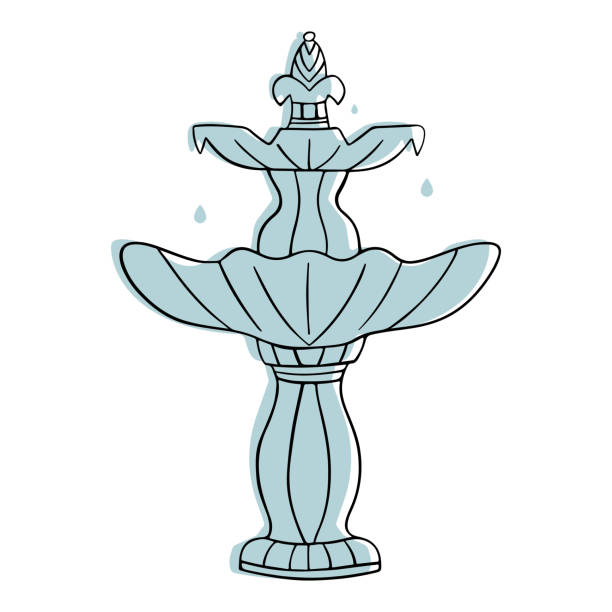 40+ Pond Fountains Waterfalls Stock Illustrations, Royalty-Free Vector ...