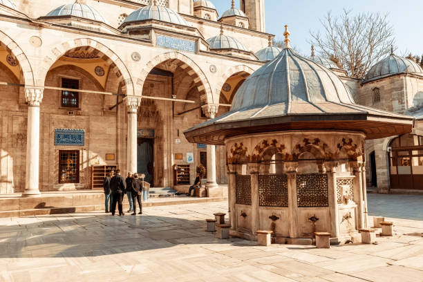 Fatih Mosque outside view in Istanbul, Turkey